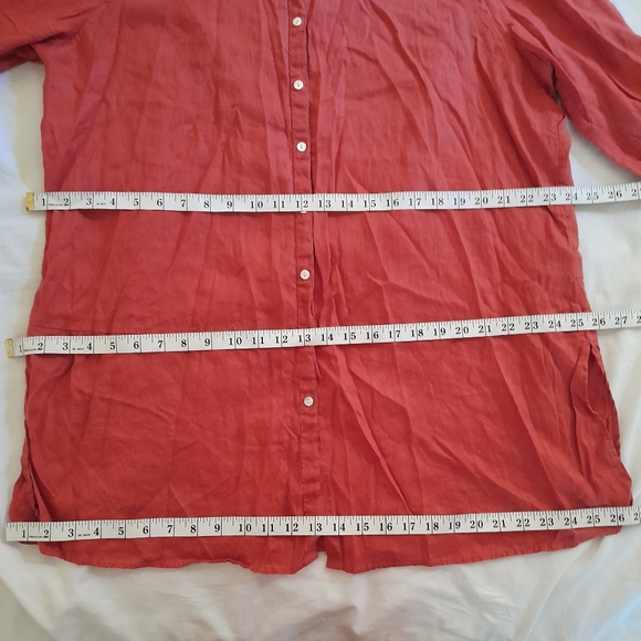 ● TAHARI | 100% Linen tunic blouse 1x - Picture 9 of 16